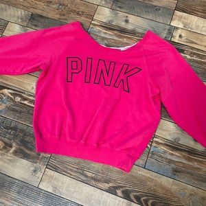 Off the shoulder Victoria’s Secret Pink sweatshirt